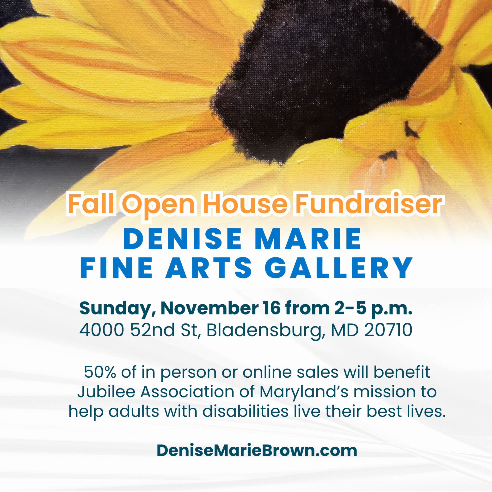 Denise Brown art fundraiser flyer