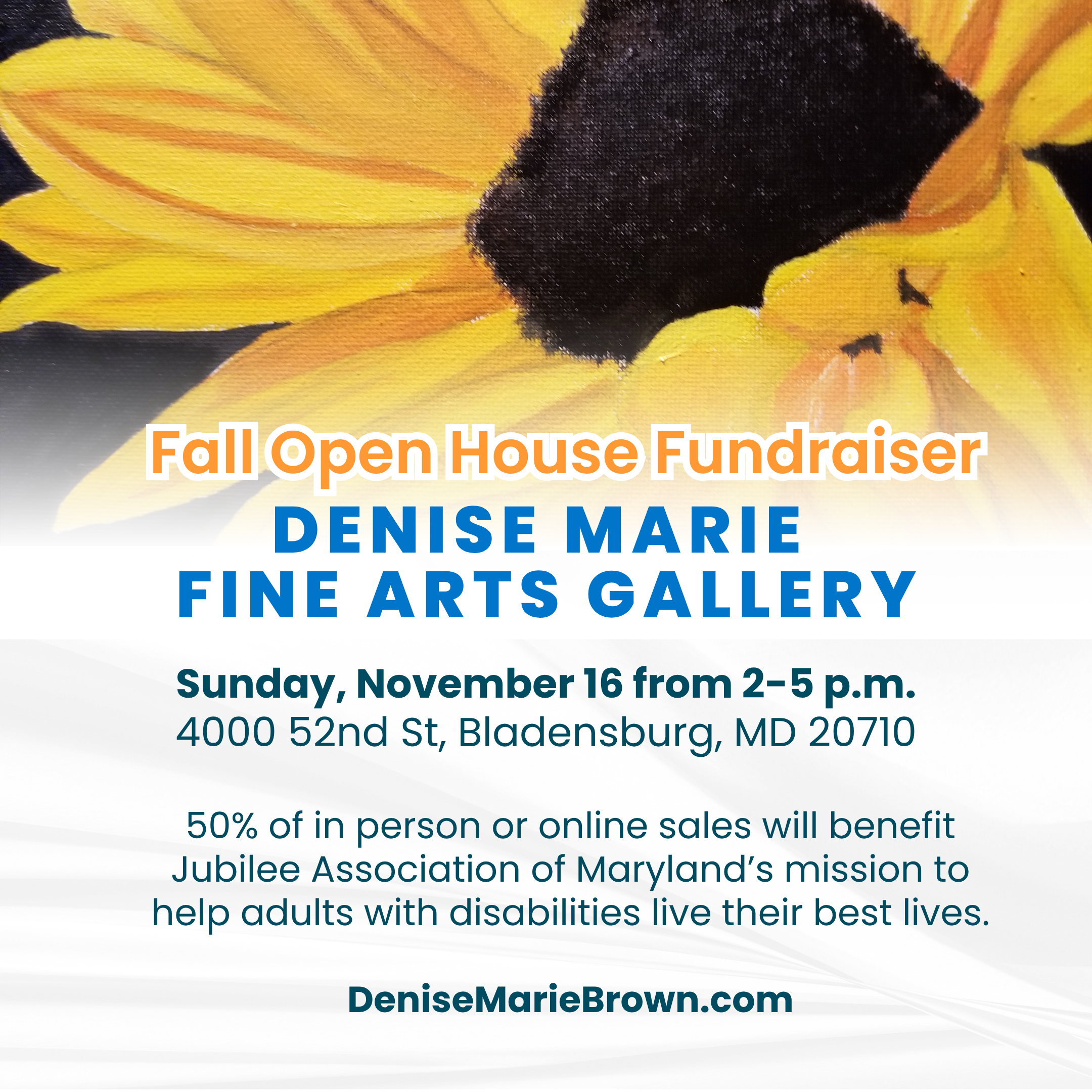 Denise Brown art fundraiser flyer