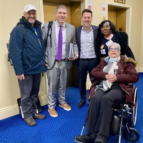 Jubilee advocates with Delegate Jared Solomon in Annapolis