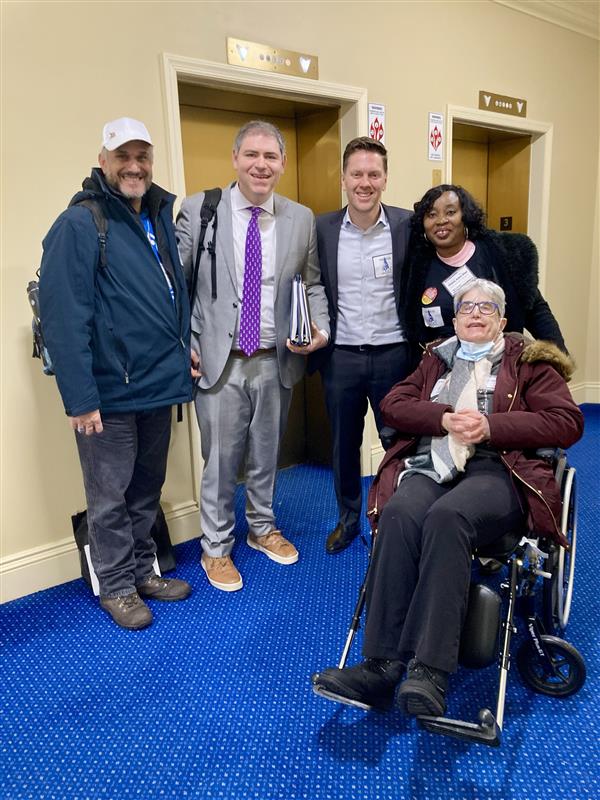 Jubilee advocates with Delegate Jared Solomon in Annapolis