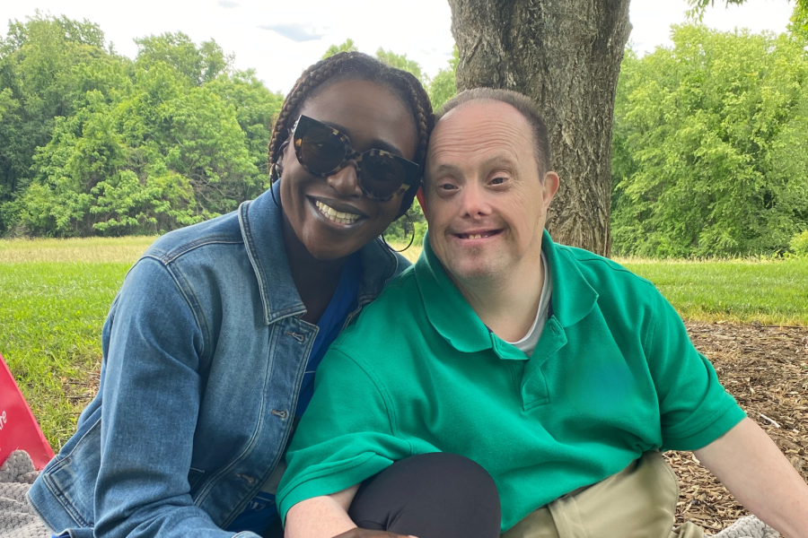 Joe and Martha in happier days at a picnic.