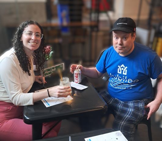 Jubilee friends enjoy time together at a local coffeehouse.